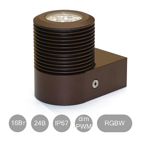 Настенный однолучевой светильник ABC Lighting EM1 Fix цветной RGBW PWM 16Вт 24В