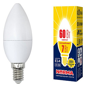 Лампа светодиодная Volpe  E14 7Вт 3000K UL-00003796