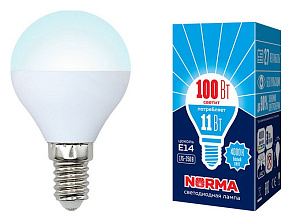 Лампа светодиодная Volpe NORMA E14 11Вт 4000K UL-00003831