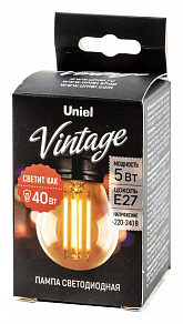 Лампа светодиодная Uniel VINTAGE E27 5Вт 2250K UL-00010552