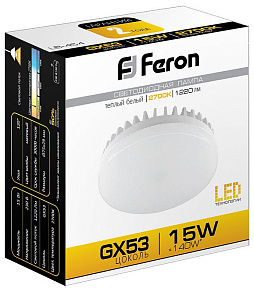 Лампа светодиодная Feron Saffit LB-454 GX53 12Вт 2700K 25834