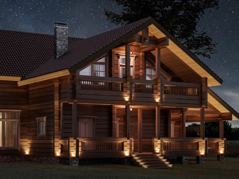 Загородный дом в Одинцово, Московская область – архитектурное освещение