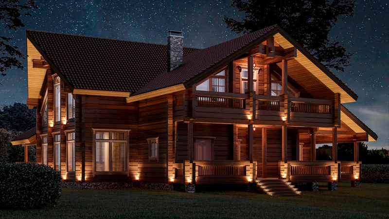 Загородный дом в Одинцово, Московская область – архитектурное освещение