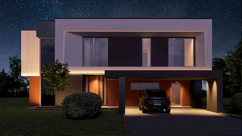 Загородный дом в КП «Резиденции Бенилюкс», Московская область – архитектурное освещение