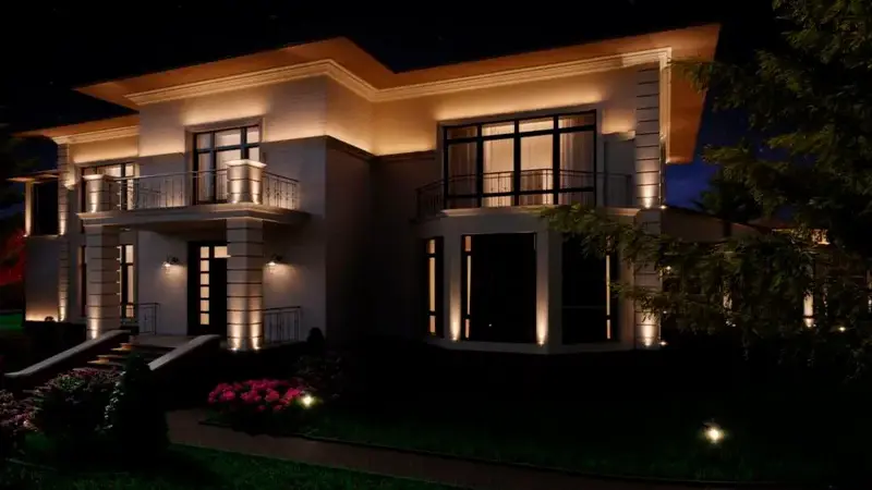 Частный дом в Новоглаголево, Московская область – архитектурное освещение