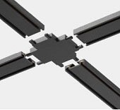 Соединитель X-образный для треков накладных Italline Kreator IT09-9031 black