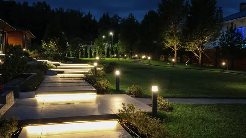 Загородный дом в Степаньково, Московская область – ландшафтное освещение