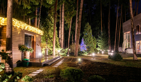 Частный дом в Николиной Горе, Московская область – ландшафтное освещение