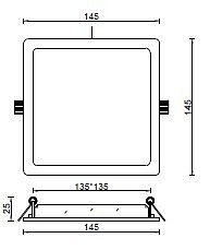 Встраиваемый светильник Deko-Light Square II 565273
