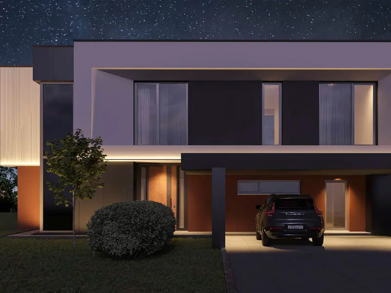 Загородный дом в КП «Резиденции Бенилюкс», Московская область – архитектурное освещение