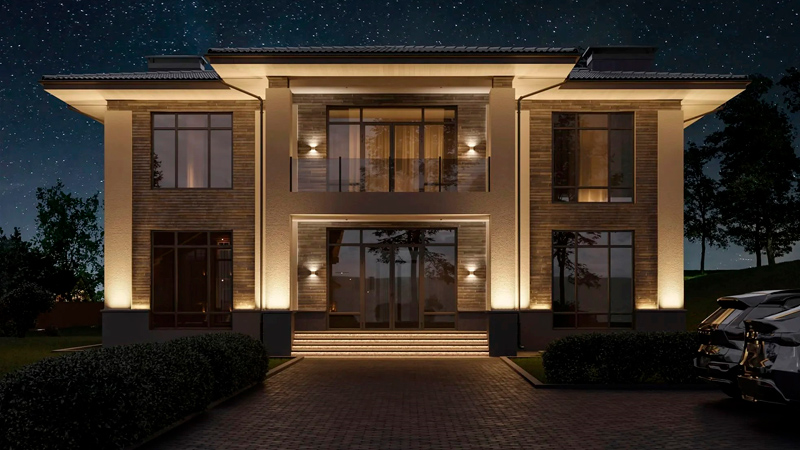 Загородный дом в КП «Миллениум Парк», Московская область – архитектурное освещение