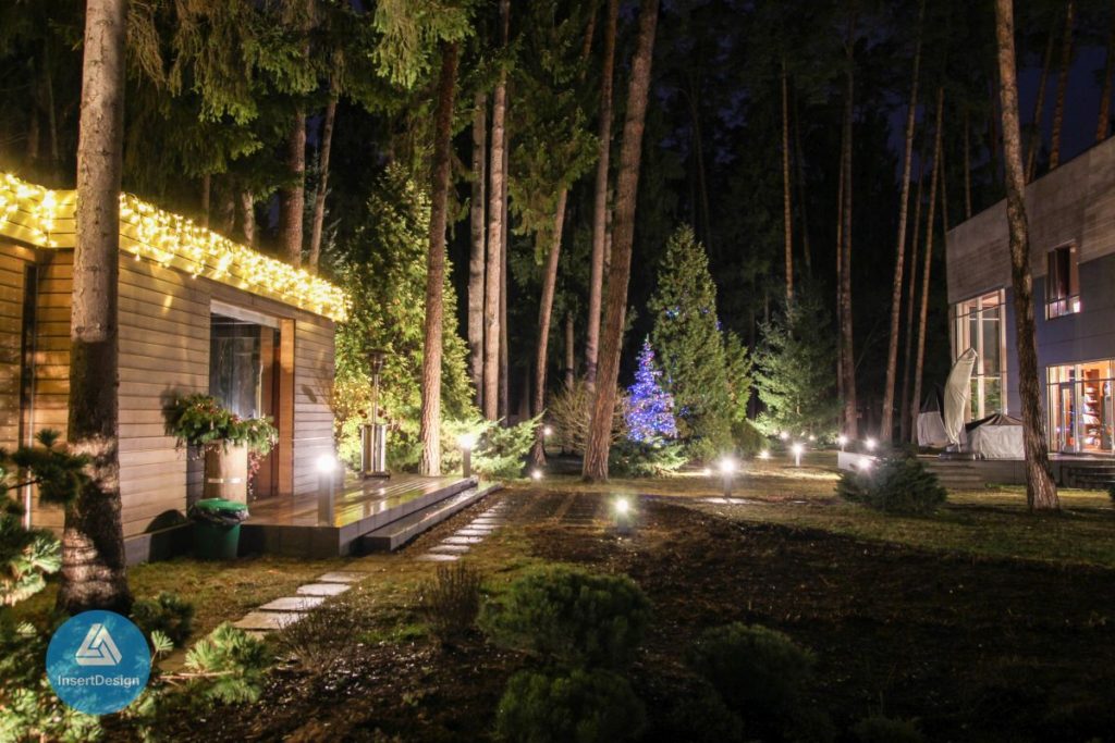 Частный дом в Николиной Горе, Московская область – ландшафтное освещение