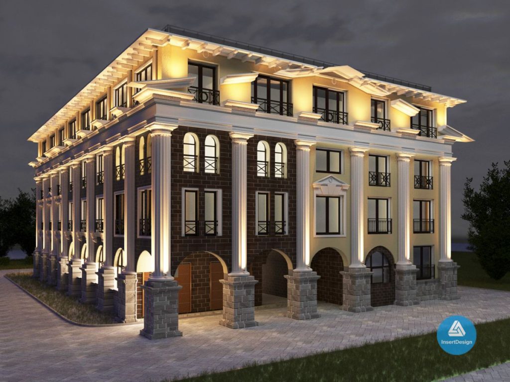 Жилой дом “Palazzo Imperiale”, г. Москва – архитектурное освещение