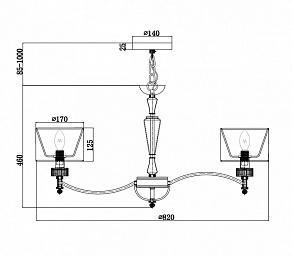 Подвесная люстра Maytoni Alicante MOD014CL-08N