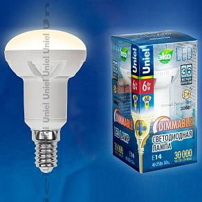 Лампа светодиодная Uniel ALP01WH E14 6Вт 3000K 08706