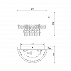 Накладной светильник Bogate's Elisa 286/2 Strotskis