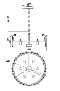 Подвесной светильник Maytoni Puntes MOD043PL-06CH