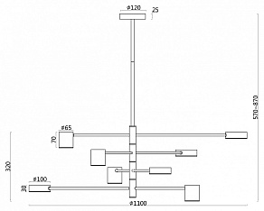 Люстра на штанге F-promo Ducan 3093-8P