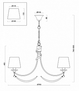 Подвесная люстра Freya Ariana FR5081PL-07CH