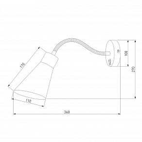 Бра Eurosvet Pronto 70080/1 черный