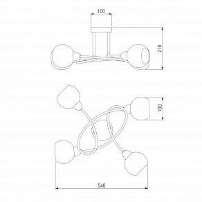 Потолочная люстра Eurosvet Whitney 30133/4 хром