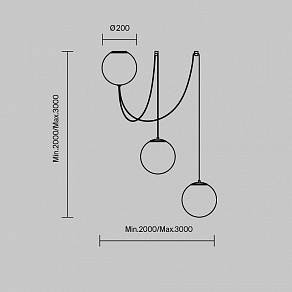 Подвесной светильник Maytoni Twins MOD427PL-L30B3K1