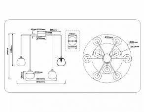 Подвесная люстра Ambrella Light LH LH51001
