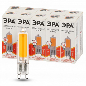 Лампа светодиодная Эра  G9 6Вт 2700K LED JCD-6W-GL-827-G9