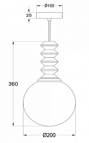 Подвесной светильник Maytoni Bruco P150PL-01BG