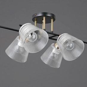 Люстра на штанге ILLUMICO IL0845 IL0845-6CSQ-25BKAB ELITE