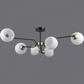 Люстра на штанге ILLUMICO  IL0249-6CSQ-79 BK AB