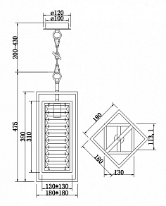 Подвесной светильник Maytoni Tening MOD060PL-01G