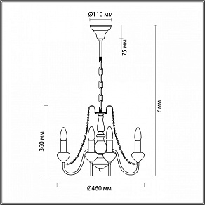 Подвесная люстра Lumion Zula 5294/5