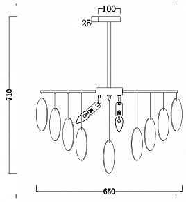 Люстра на штанге Freya Porto FR5104PL-06N
