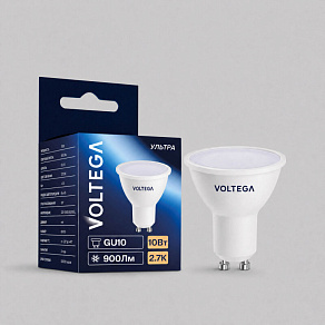 Лампа светодиодная Voltega Simple GU10 10Вт 2700K 3096