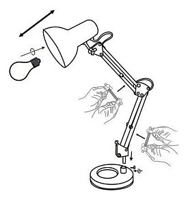 Настольная лампа офисная Globo Famous 24882