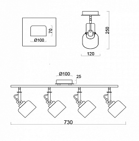 Спот Freya Evette FR5042CW-04B