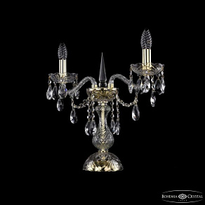 Настольная лампа декоративная Bohemia Ivele Crystal 1415 1415L/2/141-39 G