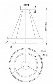 Подвесной светильник Maytoni Rim MOD058PL-L74B4K
