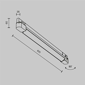 Накладной светильник Maytoni Technical Basis TR196-3-20W4K-W(N)