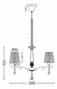 Подвесная люстра Maytoni Arte MOD901-PL-06-N