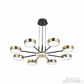 Подвесная люстра Arte Milano Ferrara-71079 271079/8 BK/GD