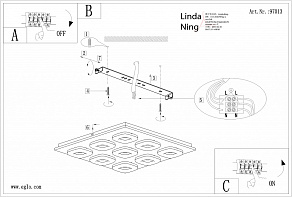 Накладной светильник Eglo Litago 97013