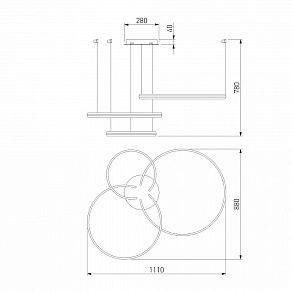 Подвесной светильник Eurosvet Gap 90180/3 сатин-никель 160W