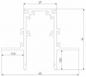 Трек встраиваемый Elektrostandard Slim Magnetic a067494