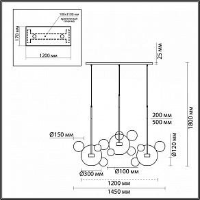 Подвесной светильник Odeon Light Bubbles 4802/36L