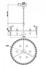 Подвесной светильник Maytoni Puntes MOD043PL-06G