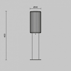 Наземный низкий светильник Maytoni Outdoor Rib O502FL-01B