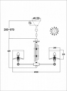 Подвесная люстра Maytoni Alloro MOD088PL-06BS