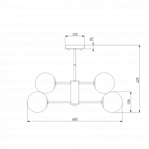 Люстра на штанге Eurosvet Austin 70091/6 черный